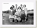 1941 Jack Lewis took this photograph of his second wife, Hannah, with his six children plus daughter-in-law Peg and grandson, Ian. The only known photograph of Jack's entire family. (photo, Jim Lewis)